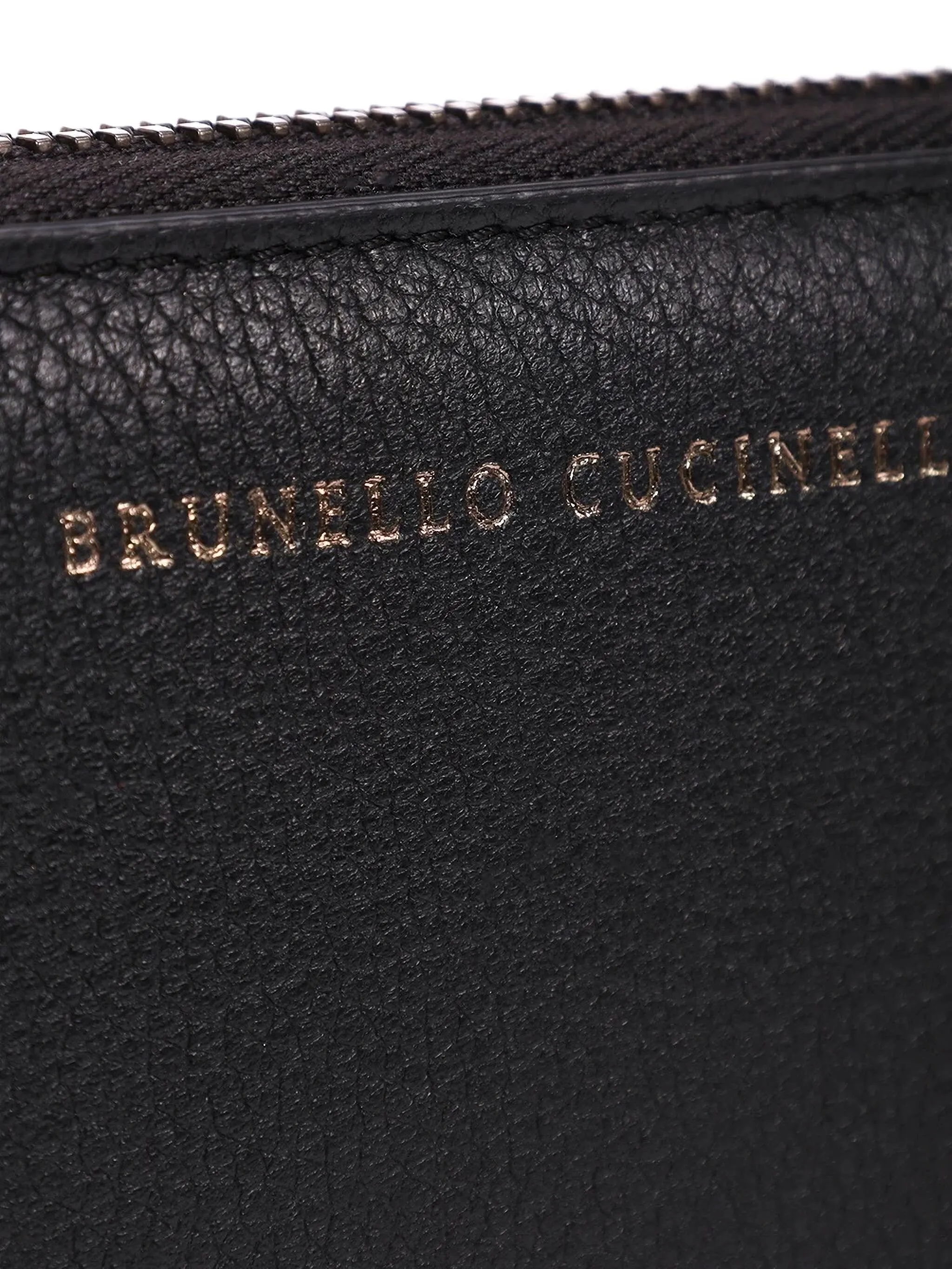 Кошелек с круговой молнией Brunello Cucinelli, черный — фото 3