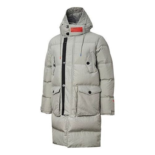 

Куртка x attempt padded down jacket 'grey black' Puma, серый