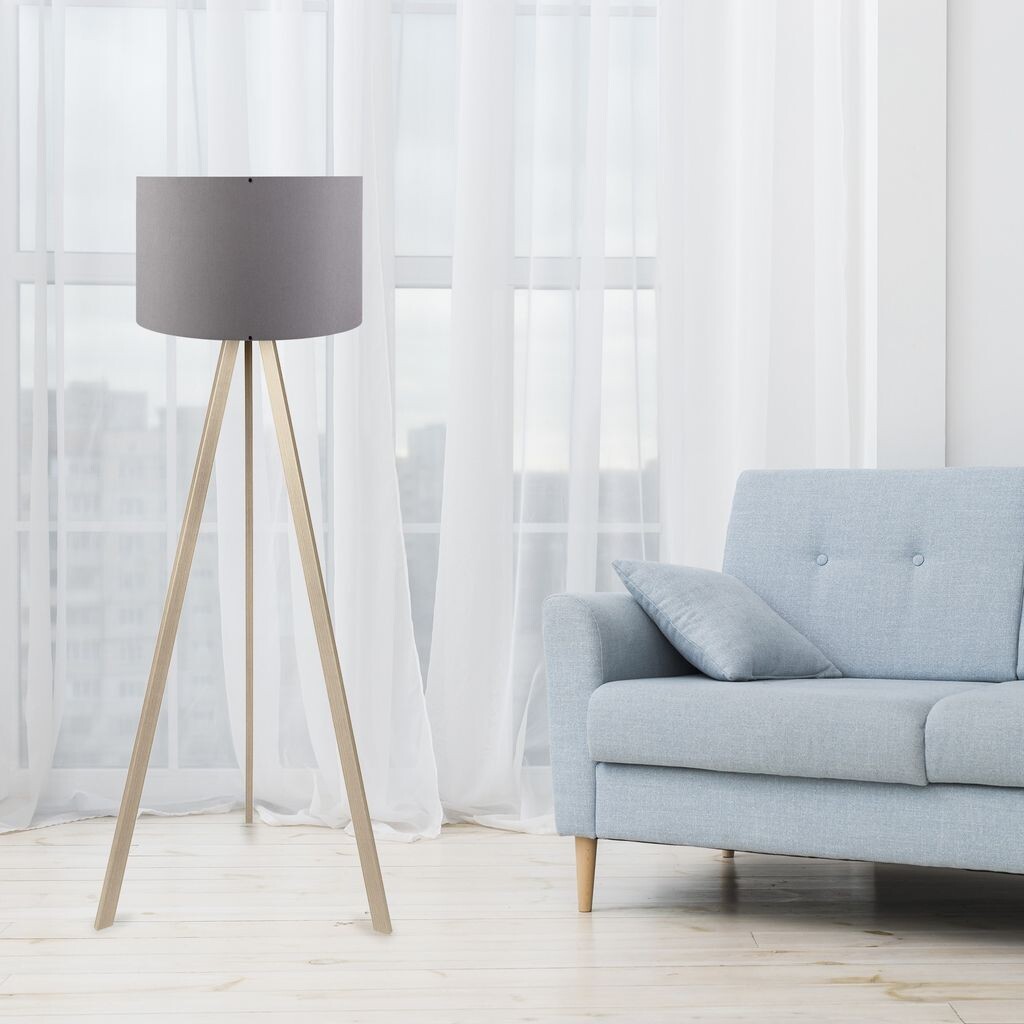 

Opviq, AYD, 38 x 140 см, торшер, серый, дуб, 70% МДФ/30% ткань ПВХ