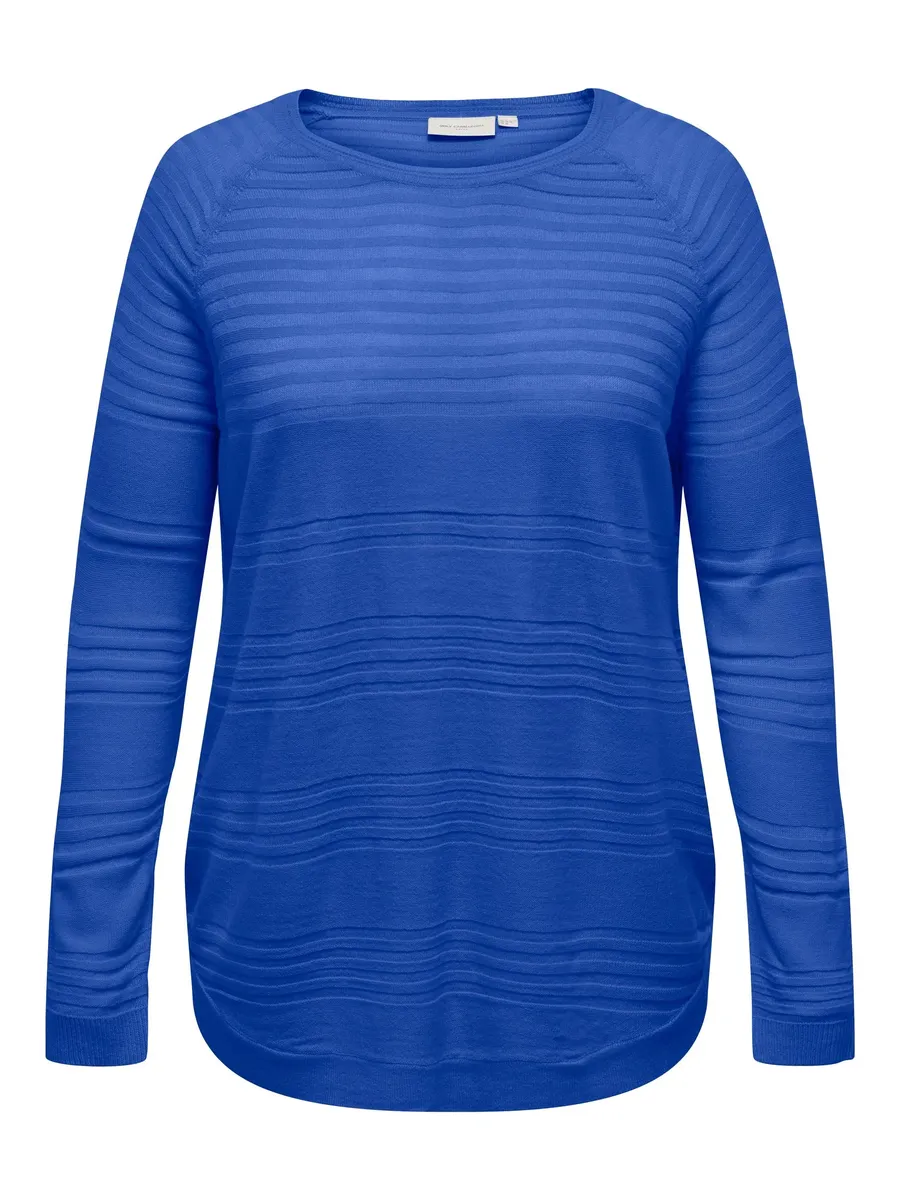 

Only Carmakomaсвитер с круглым вырезом "CARNEWAIRPLAIN LS PULLOVER KNT", синий