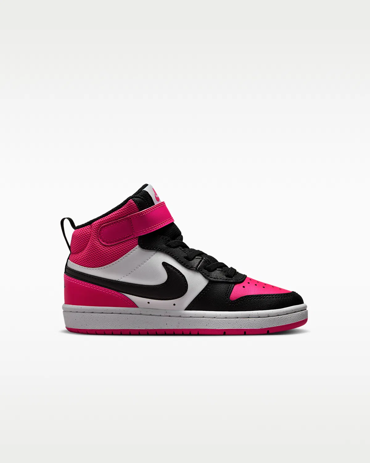 Кроссовки Nike Court Borough Mid 2 для малышей, White/Fierce Pink/Black — фото 3