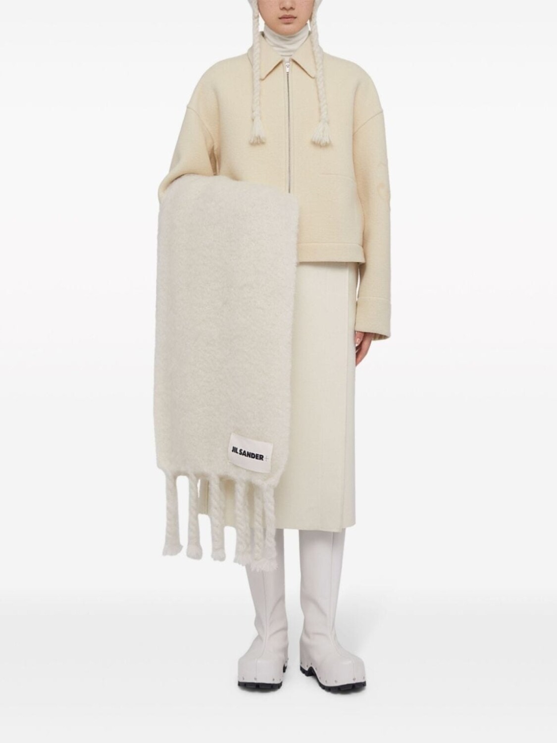 Jil Sander куртка с логотипом, нейтральный цвет — фото 2