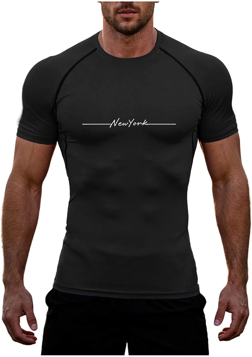 

Мужская футболка для бега — компрессионная, влагоотводящая и быстросохнущая ayattecy