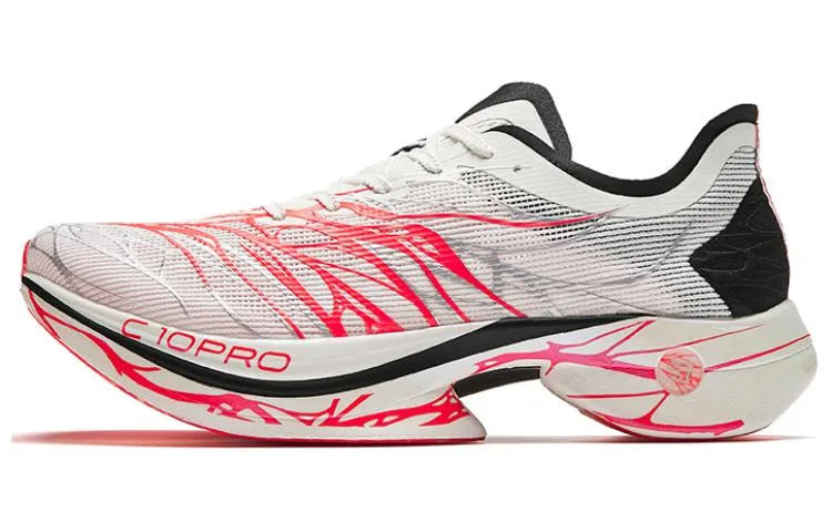 ANTA C10 Pro Fabric Cushioning Slip Resistant Low top Nitrogen Technology марафонские беговые кроссовки мужские белые красные