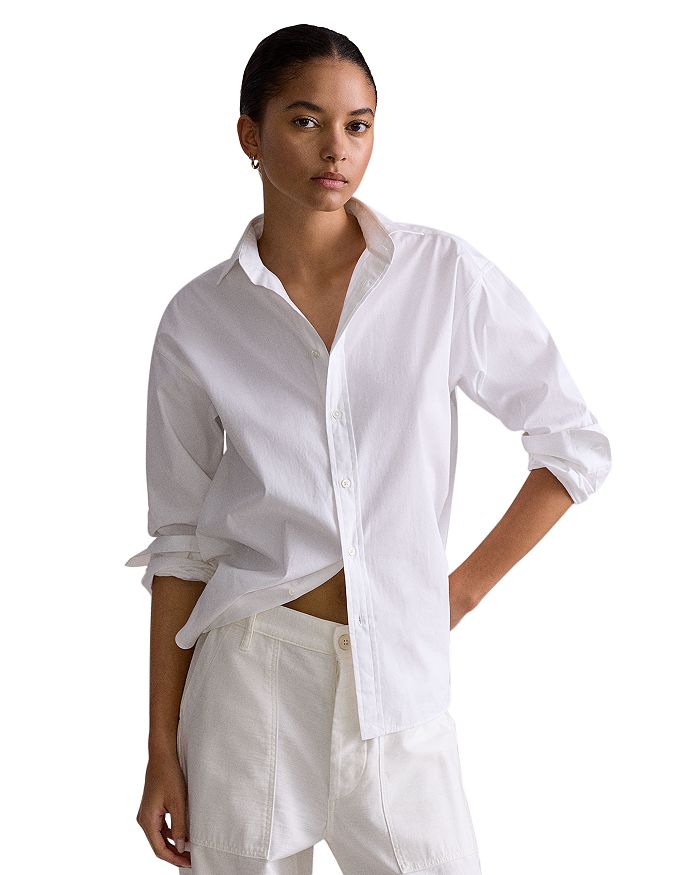 

Рубашка Oxford свободного кроя Ralph Lauren, белый
