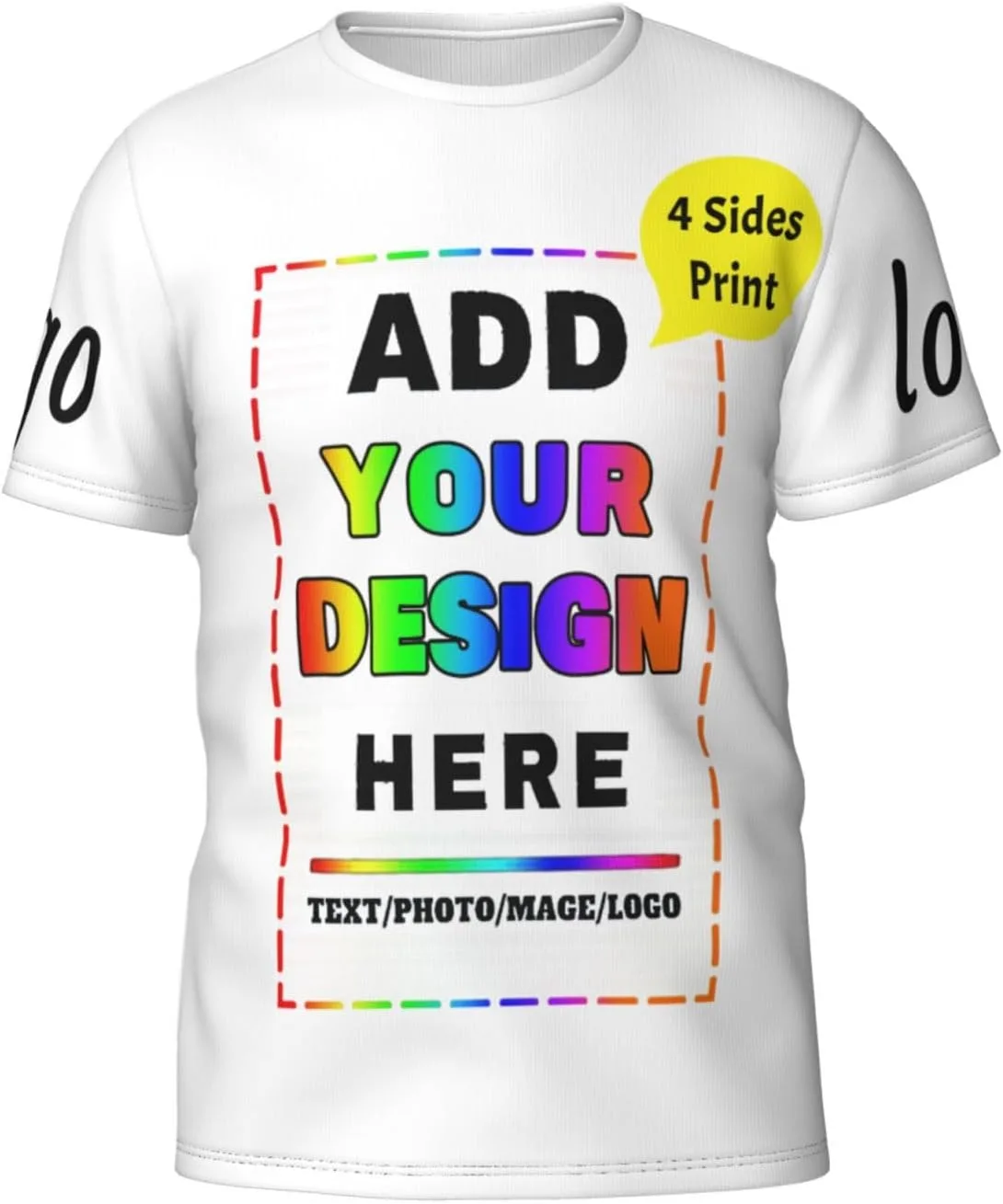 Футболка Custom T Shirts с принтом спереди и сзади — фото 2