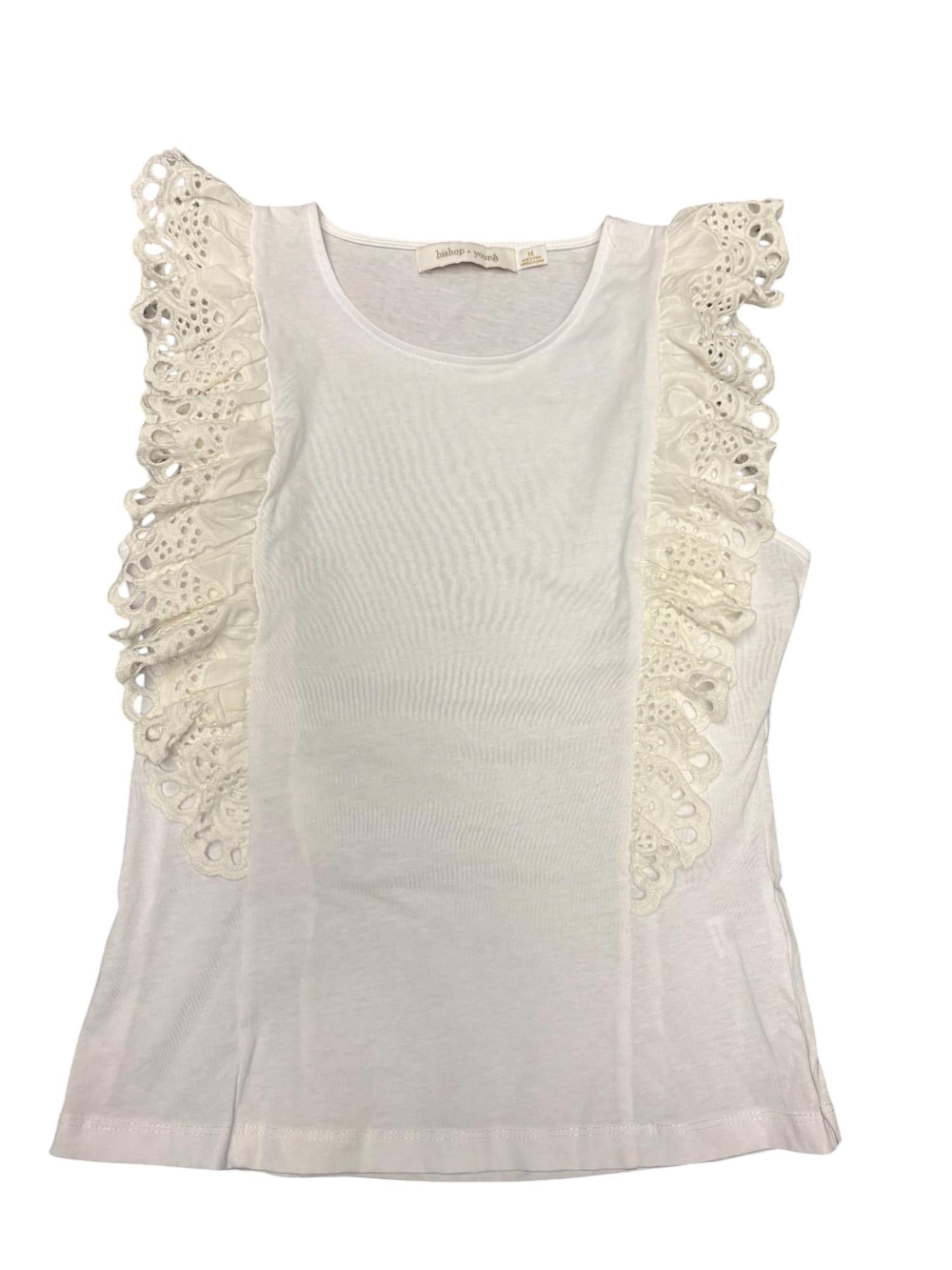 

Женская футболка Bruna с ажурными вставками в белом цвете Bishop + young