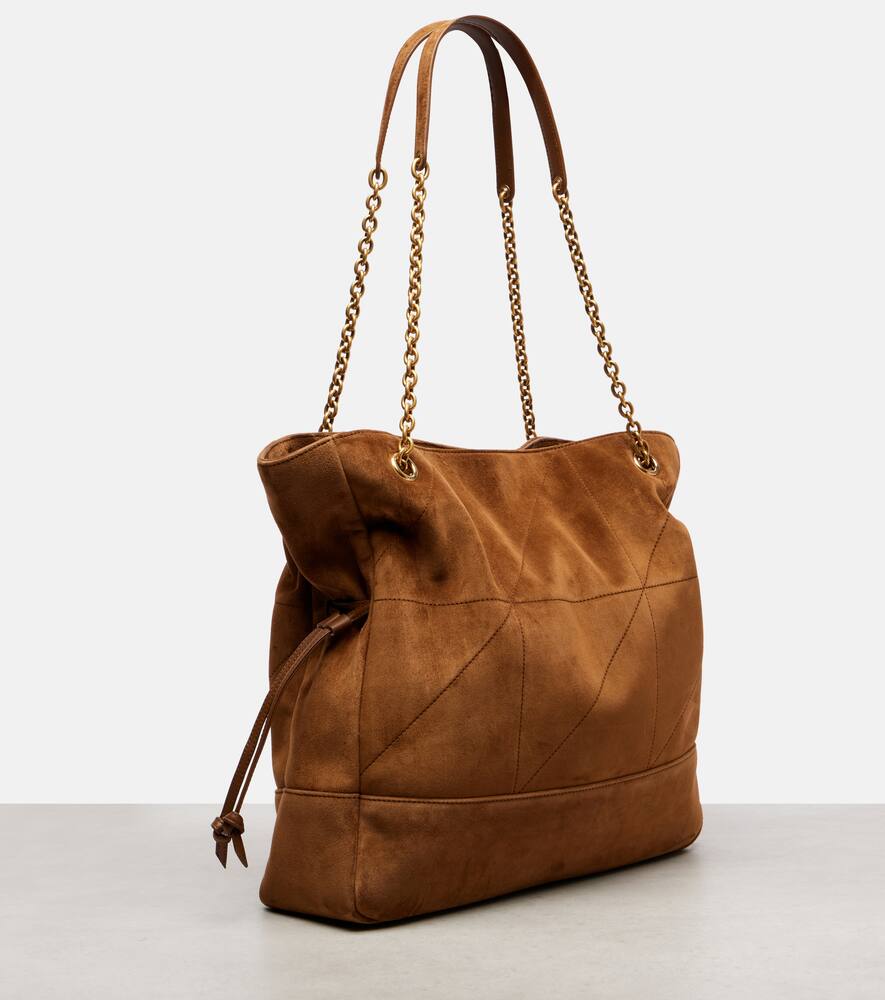 Сумка-тоут Jamie Shopping из замши Saint Laurent, Caramel Cognac — фото 4