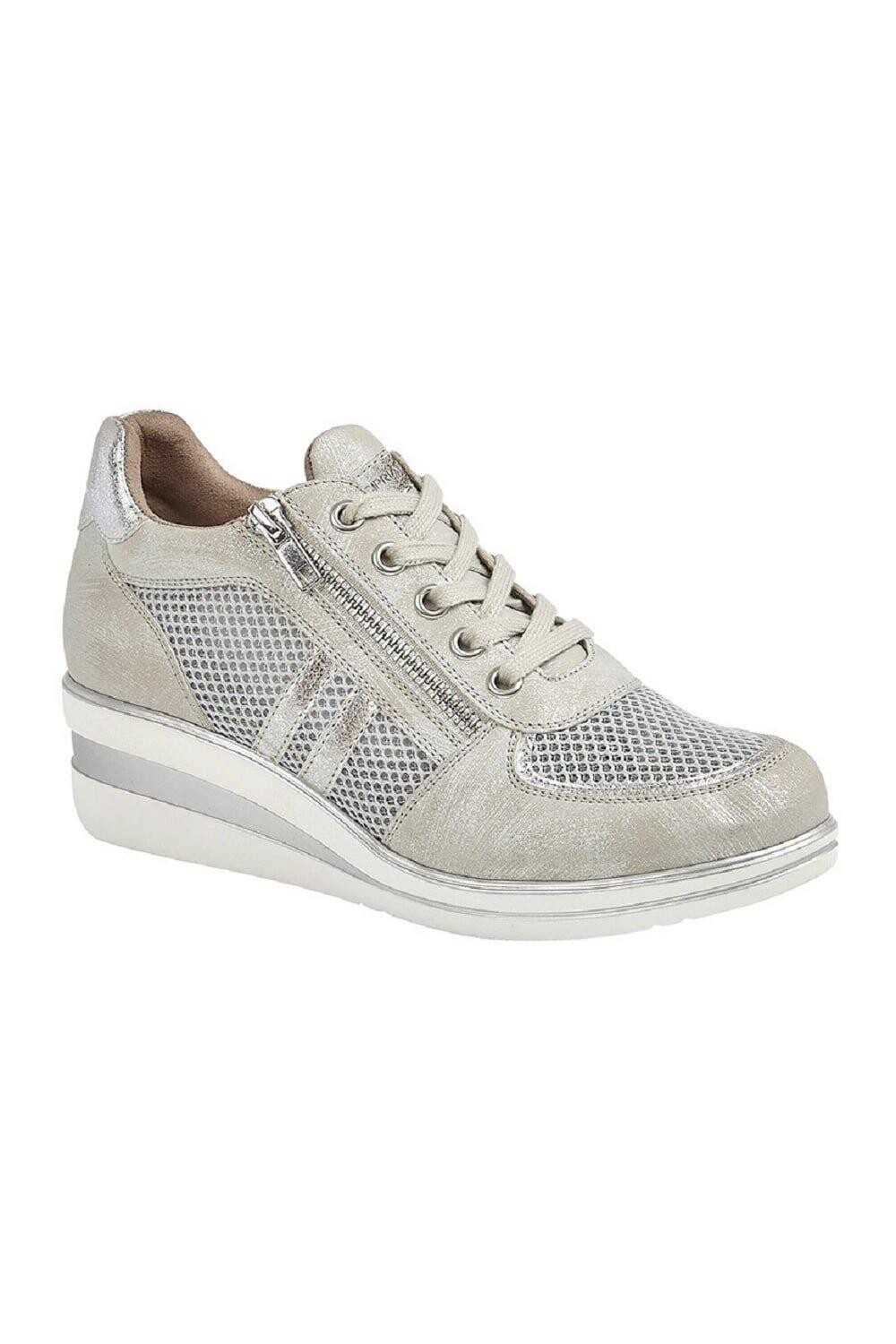 Кроссовки Lace And Zip Trainers Cipriata, серебро