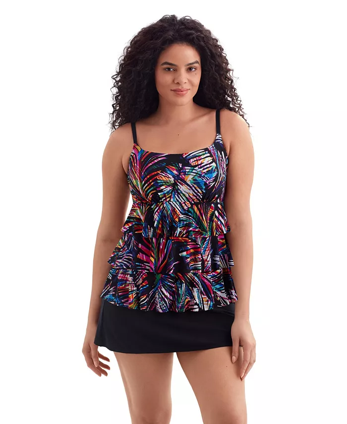 

Купальник Fine China Faux Ruffle Skirtini Longitude by Mimi Flamingo, мультиколор