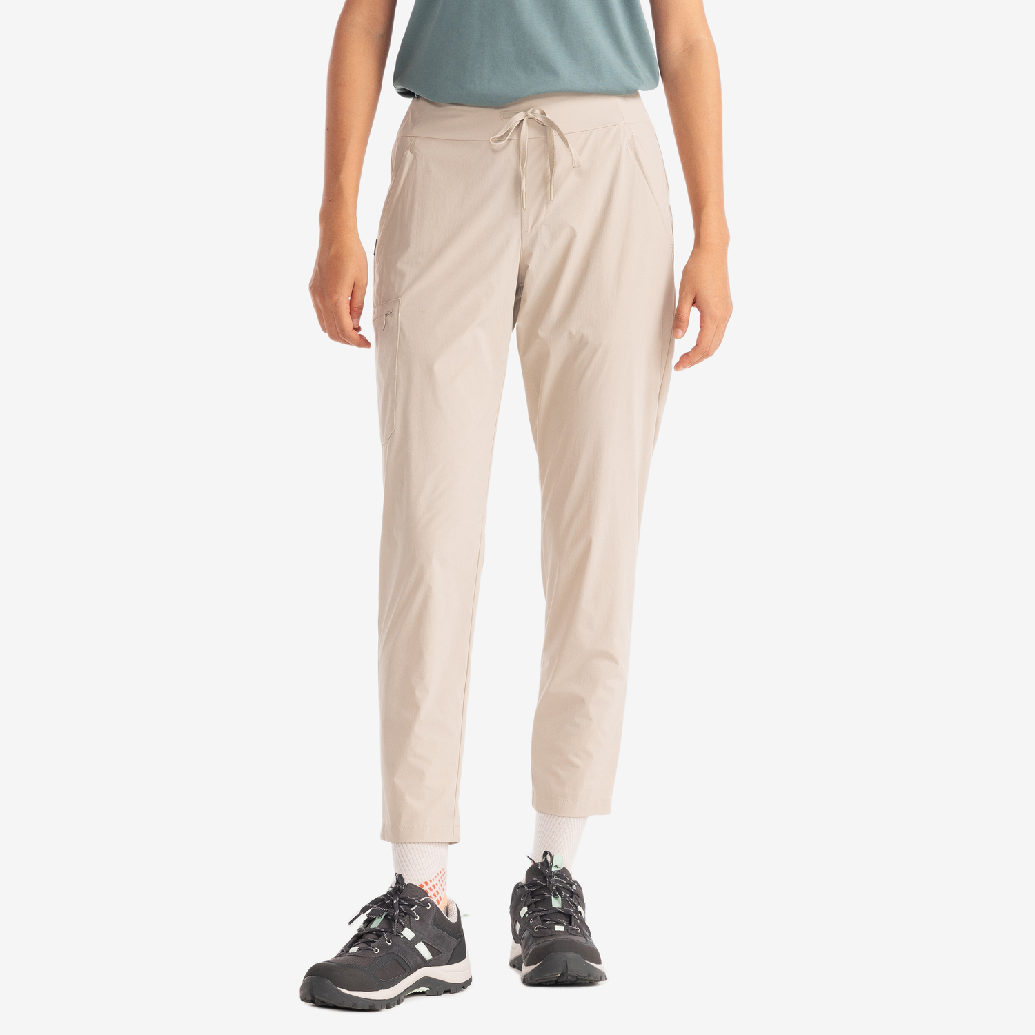 

Женские горные треккинговые солнцезащитные брюки HELIUM Quechua бежевые