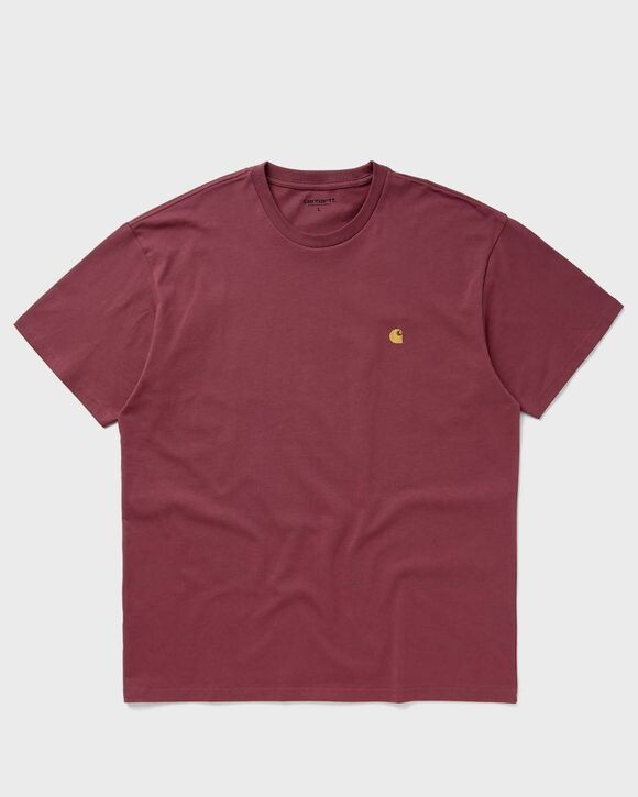 

Футболка Carhartt Wip S/S Chase Tee, цвет dusty fuchsia / gold