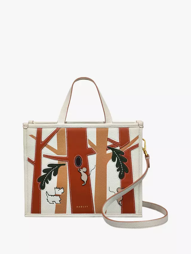 

Сумка Radley Autumn Editions Leather Boxy Grab, цвет chalk