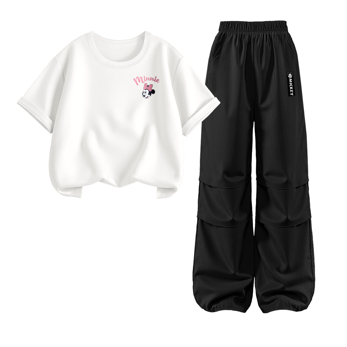 

Детская повседневная спортивная одежда Disney, белый/черный