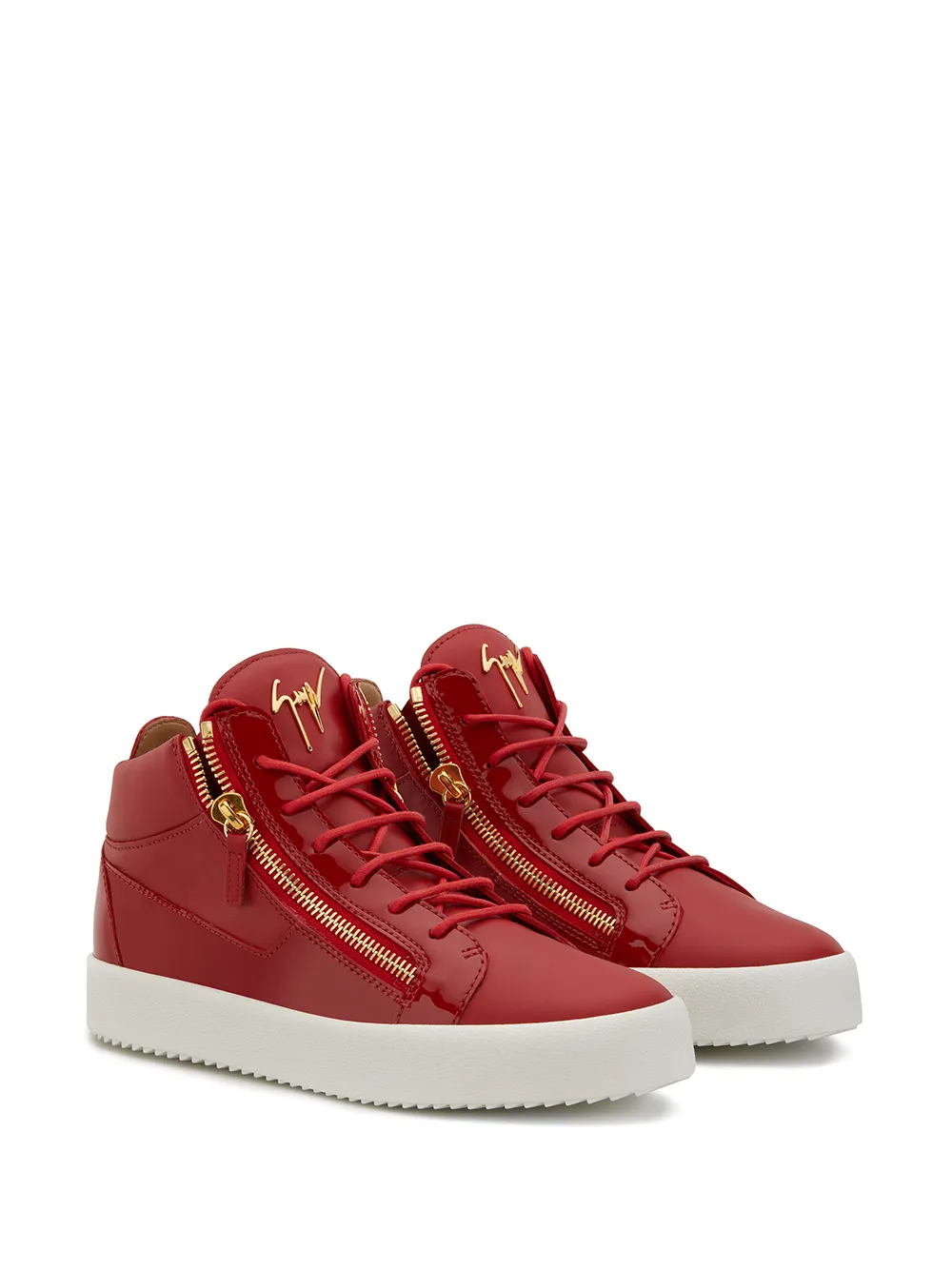Высокие кеды Kriss Giuseppe Zanotti, красный — фото 2