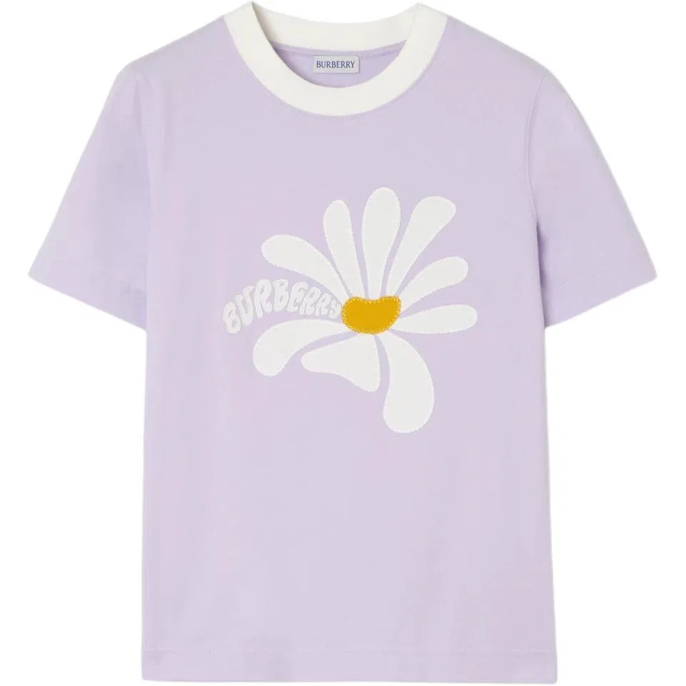 Футболка Burberry Regular T Shirt, женская, фиолетовый