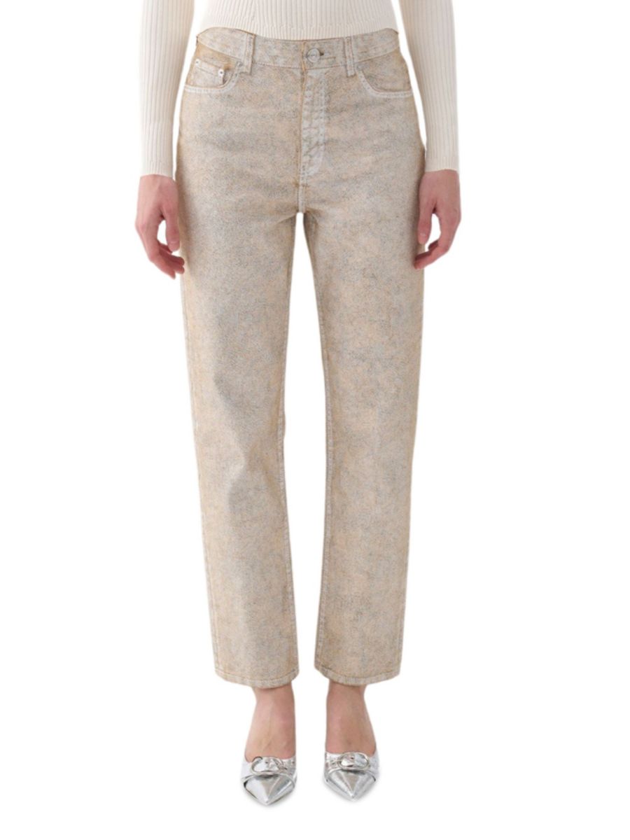 

Джинсы Mom Fit из хлопка Nocturne, бежевый