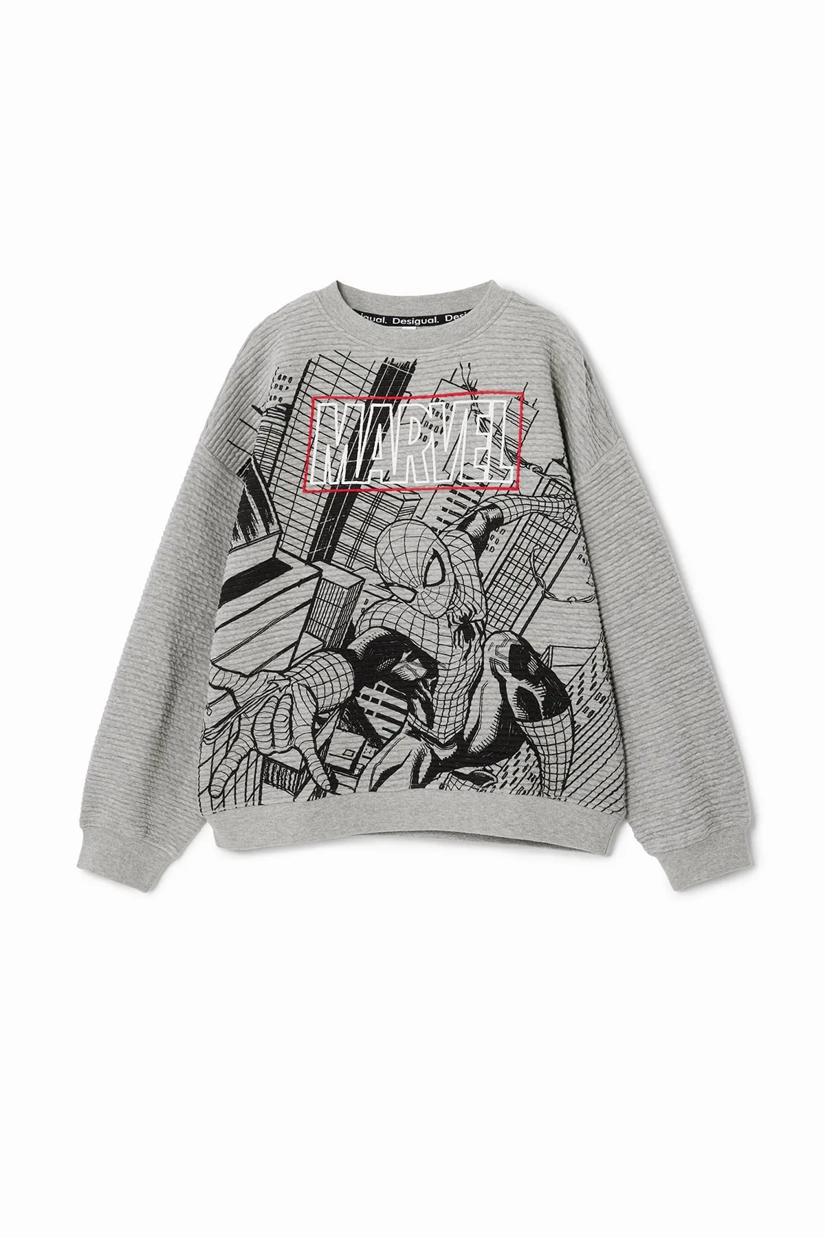Толстовка с принтом Человека-паука из комиксов (100-150 см) Desigual, Gray/Black/2003 — фото 3