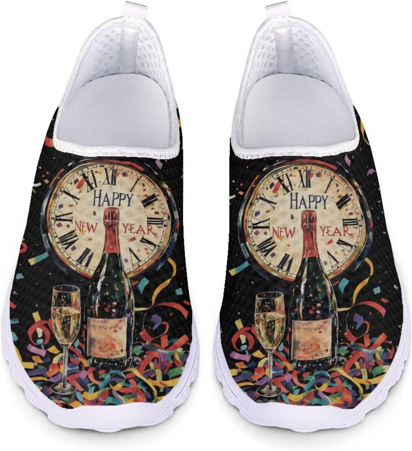 

Кроссовки Belidome с животным принтом на шнуровке для взрослых женщин и мужчин, легкие, дышащие и удобные, Happy New Year Clock