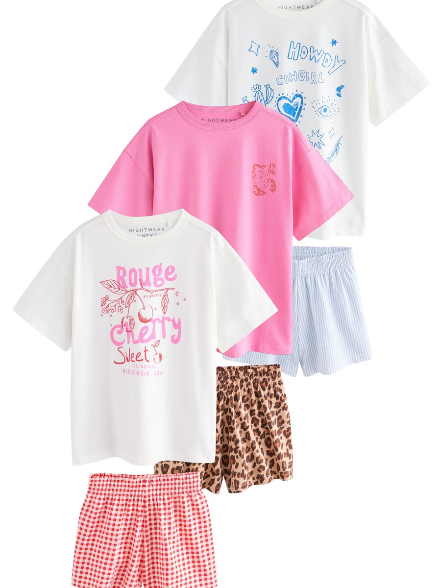 

Пижама Next 3-Pack, цвет Blue/Pink/White