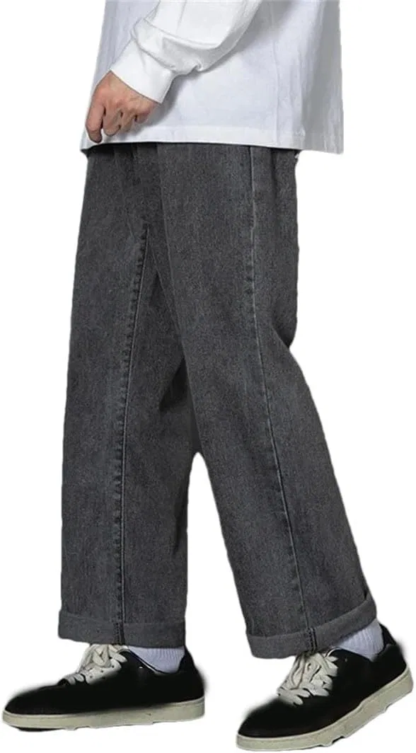 Джинсы свободные Straight Leg Casual, Серый