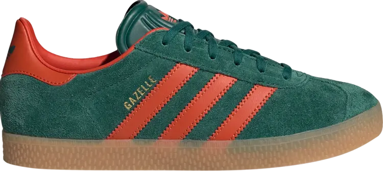 

Кроссовки Gazelle J 'Collegiate Green Preloved Red', зеленый