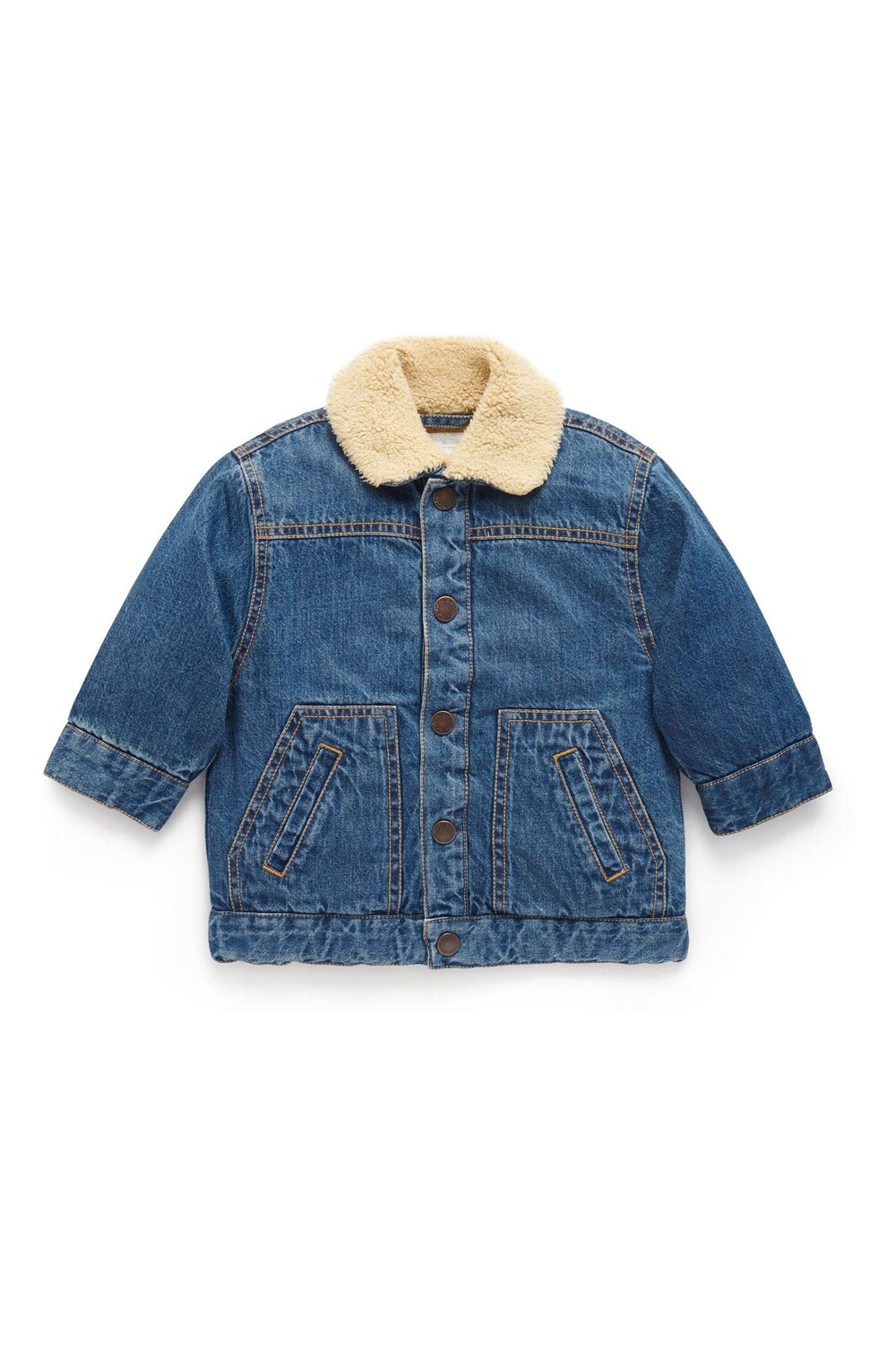 

Джинсовая куртка из шерпы Purebaby, синий