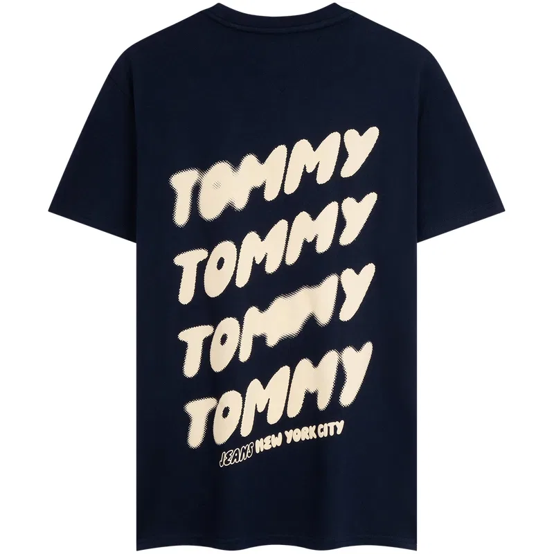 Футболка унисекс Navy Blue Tommy Hilfiger, Ecru YBH — фото 4