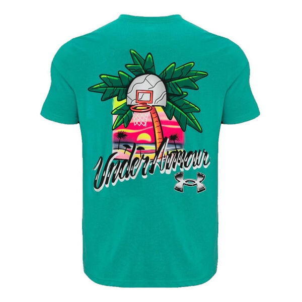 

Футболка summer hoops tee 'green' Under Armour, зеленый