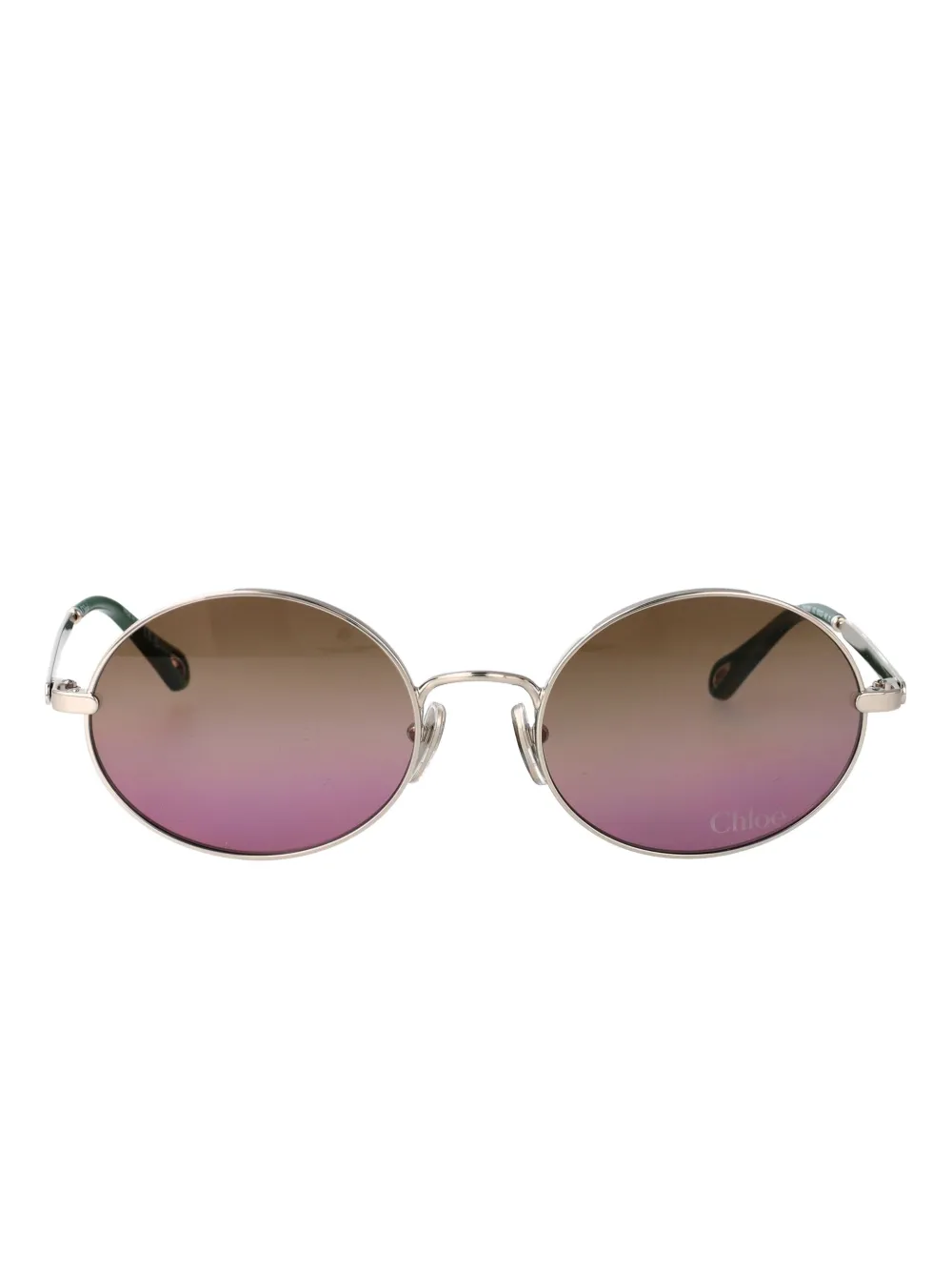 

Солнцезащитные очки круглой формы Chloé, серебристый