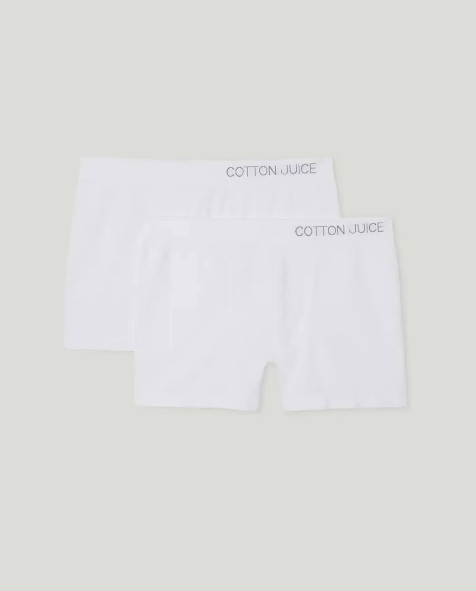 

Упаковка из 2 бесшовных трусов-боксеров для мальчиков Cotton Juice, белый