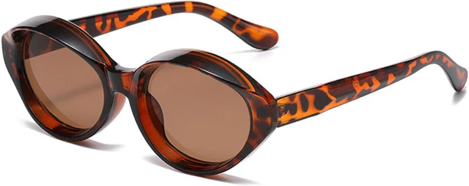 

Классические роскошные круглые солнцезащитные очки в винтажном панк-стиле с защитой от УФ-излучения UV400 для активного отдыха и вождения. Популярный модный аксессуар для мужчин и женщин TKKTLLT, Leopard-brown