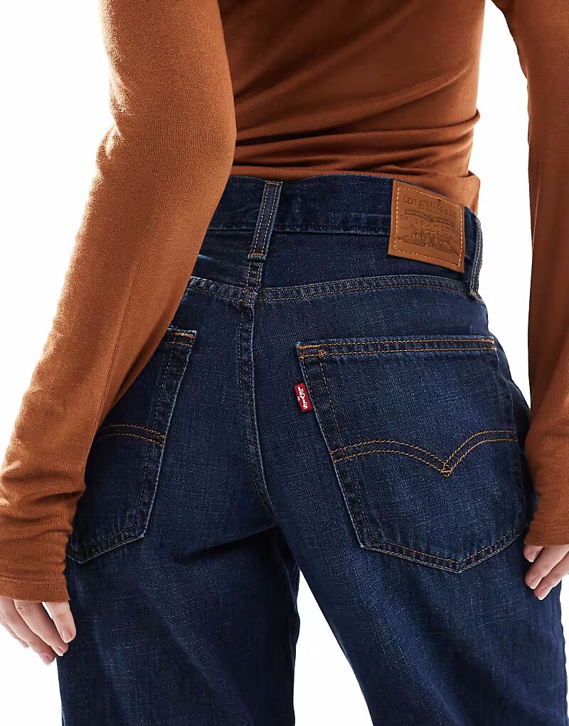 Джинсы Levi's Baggy Dad темно-синего цвета — фото 4