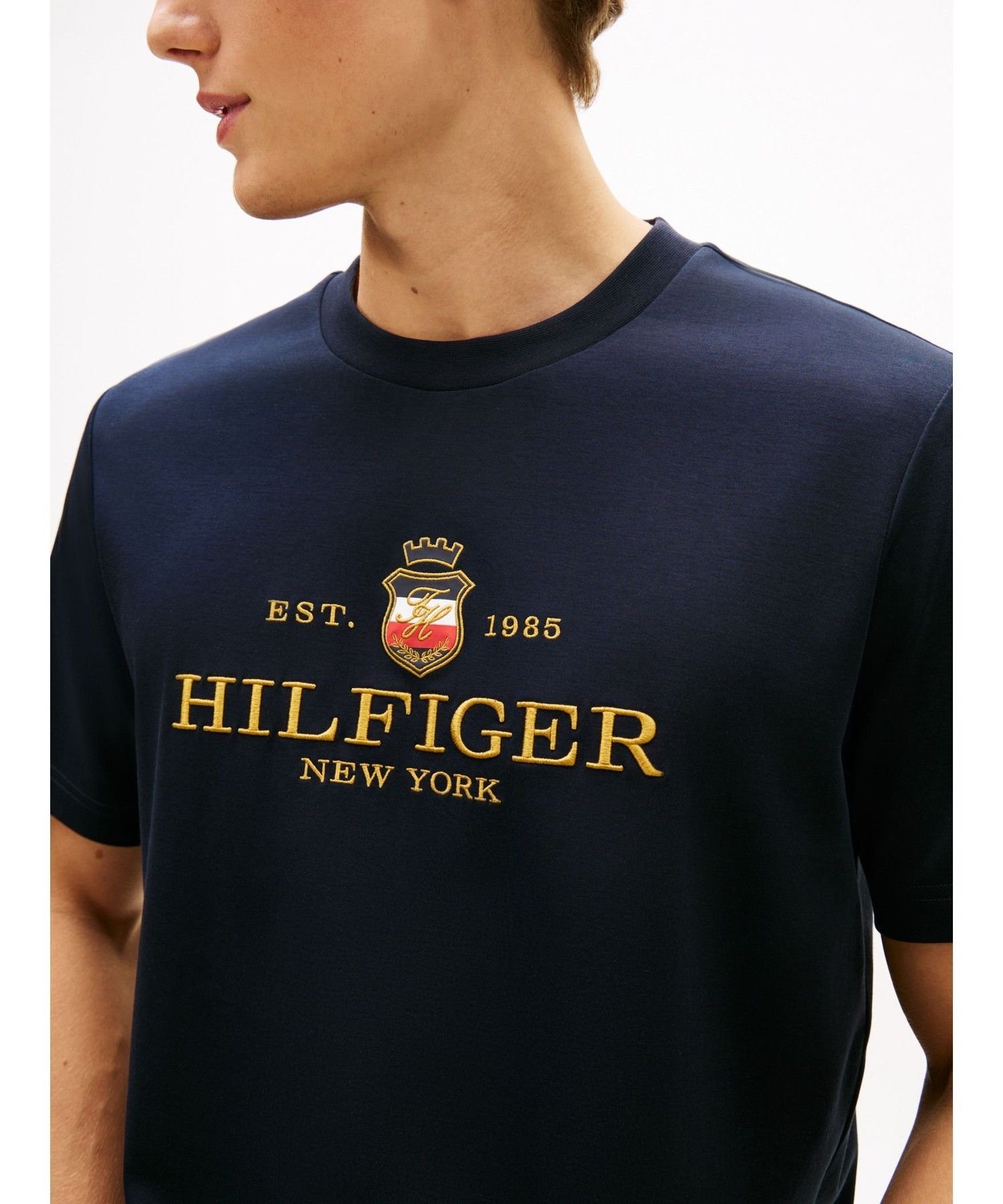 Футболка с круглым вырезом и графическим принтом Icon TOMMY HILFIGER, Blue C4U — фото 2