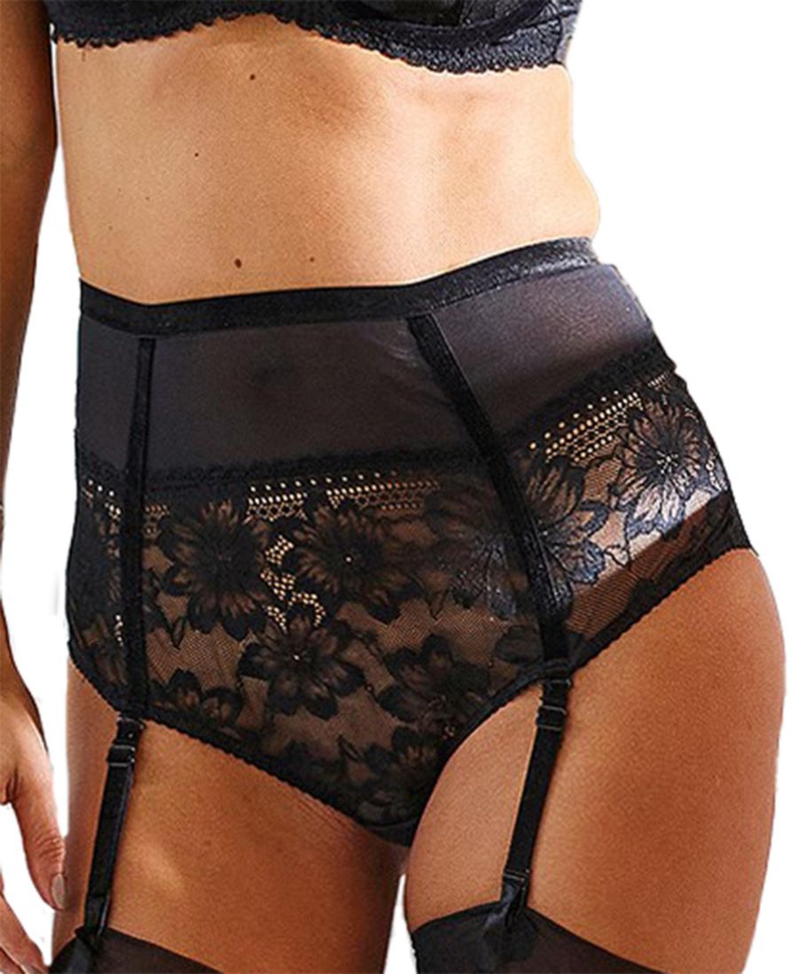 

Женские кружевные бикини-трусики с высокой талией LASCANA, Black