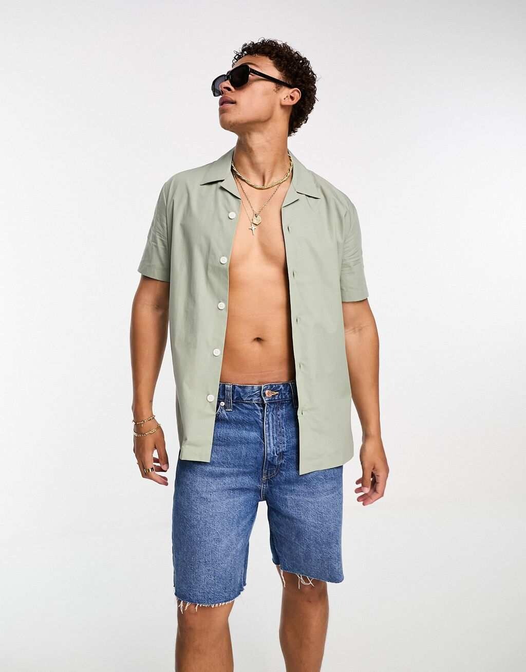 

Хлопковая рубашка с короткими рукавами Selected Homme