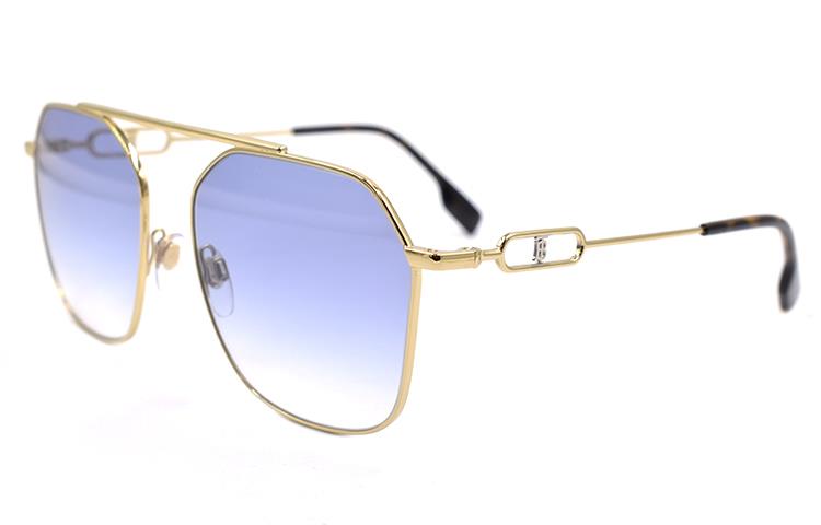 Burberry Солнцезащитные очки женские, Gold/Gradient Blue Purple — фото 4