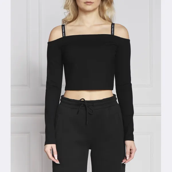 

Укороченная блузка Calvin Klein, черный