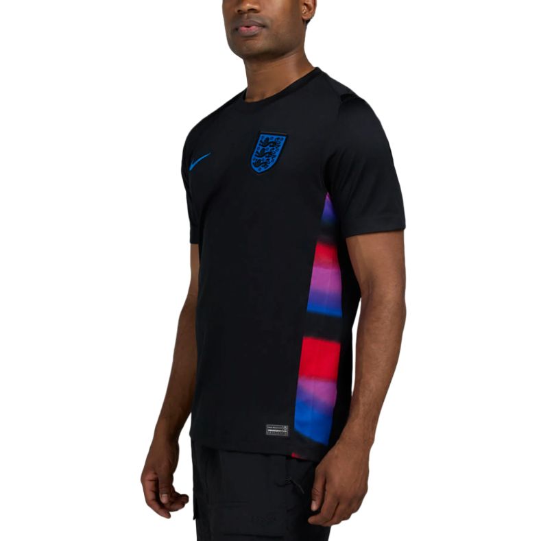 Футболка England 2025 Stadium Away Women's Team Men's Dri FIT реплика Nike, черный/светло-голубой — фото 3