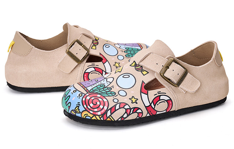 Слипоны Joy&Mario Lifestyle Low-Top, бежевый/мультиколор — фото 2