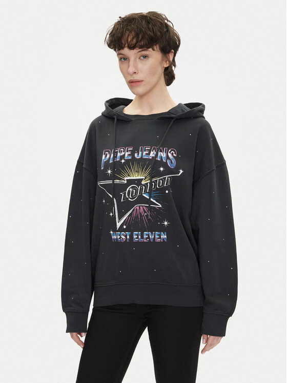 

Свободный крой толстовка Lilian PL581469 Pepe Jeans, черный