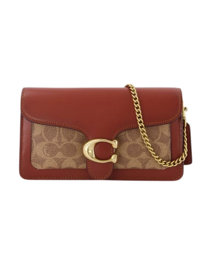 

Цепной клатч через плечо коричневая ржавчина Coach, коричневый