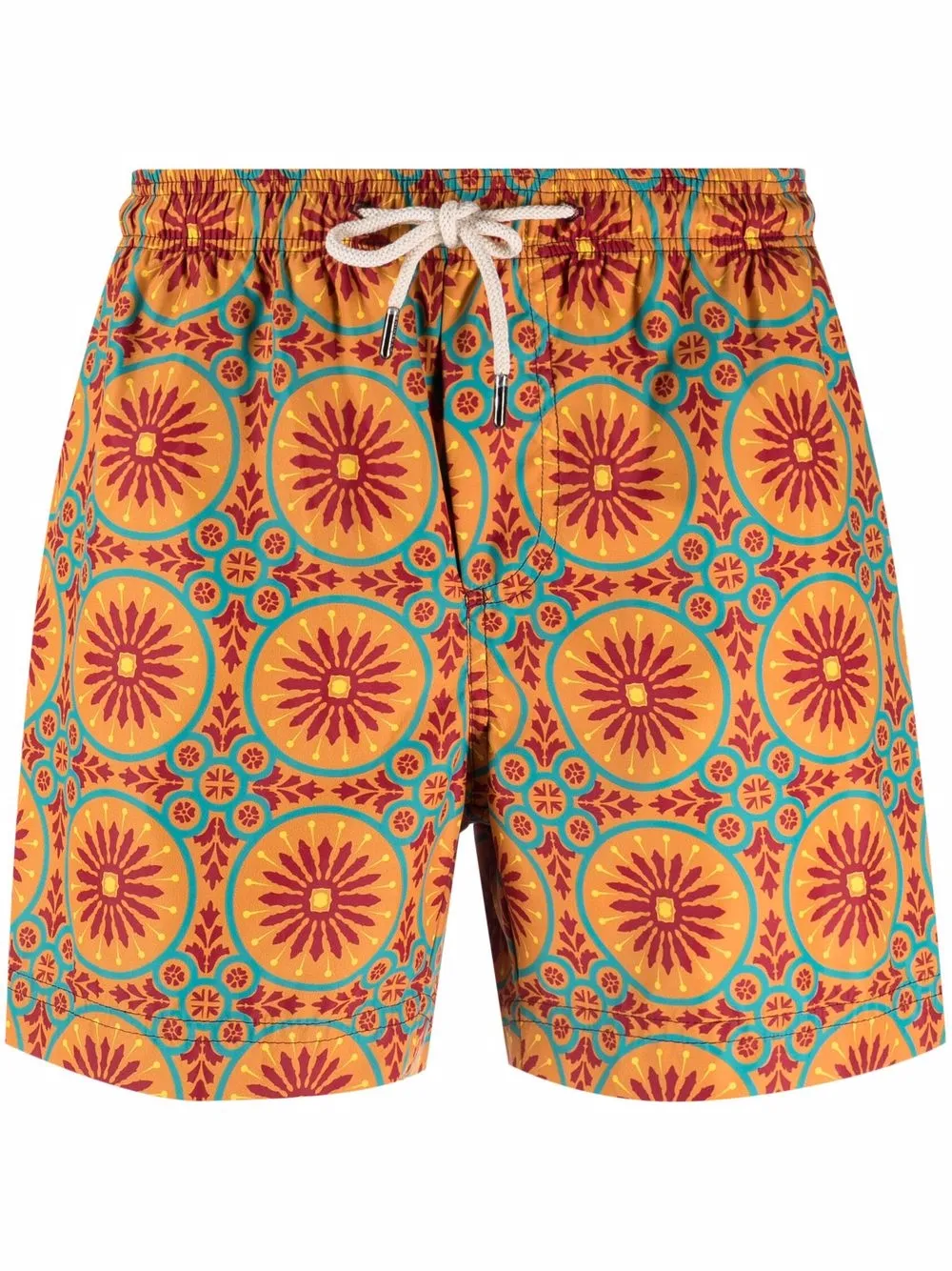

Плавки-шорты с геометричным узором PENINSULA SWIMWEAR, оранжевый