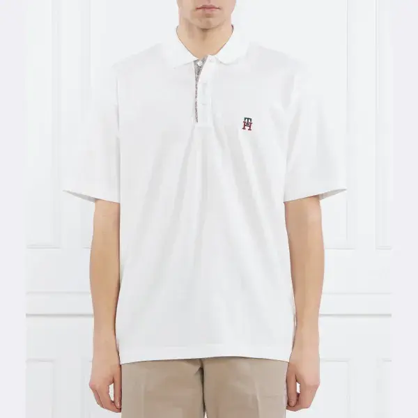 

Рубашка-Поло свободного кроя с монограммой Tommy Hilfiger, белый