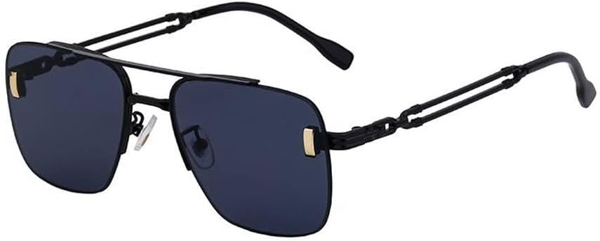 

Большие солнцезащитные очки для мужчин, крупная оправа, роскошные классические очки в металлической оправе, солнцезащитные очки для вождения, ретро-очки LVTFCO, C1blackgray