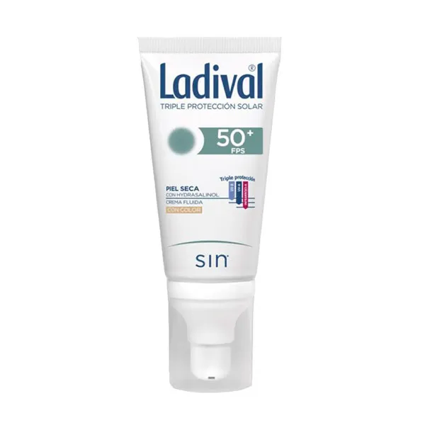 

Тонированный солнцезащитный крем Piel Seca Con Hydrasalinol Con Color Fps50+ Ladival, 50 ml