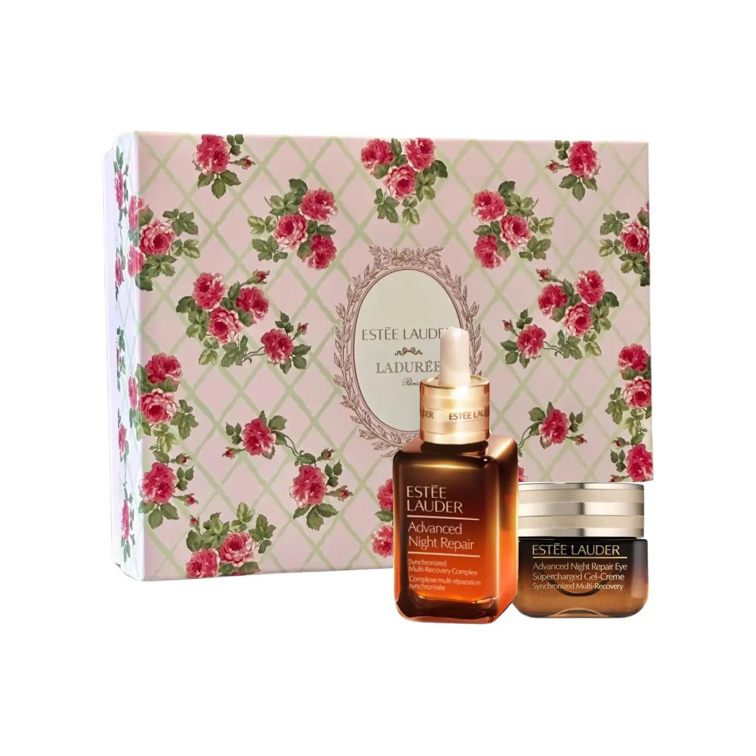 ESTEE LAUDER Yashilandai Laduree набор сывороток Little Brown Bottle для ухода за кожей увлажняющий успокаивающий 50мл+15мл — фото 2