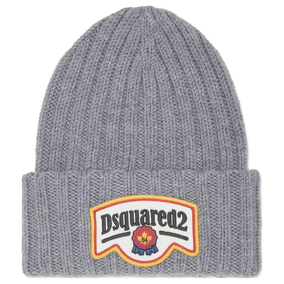 

DSQUARED 2 Шапка вязаная с нашивкой логотипом, Gray