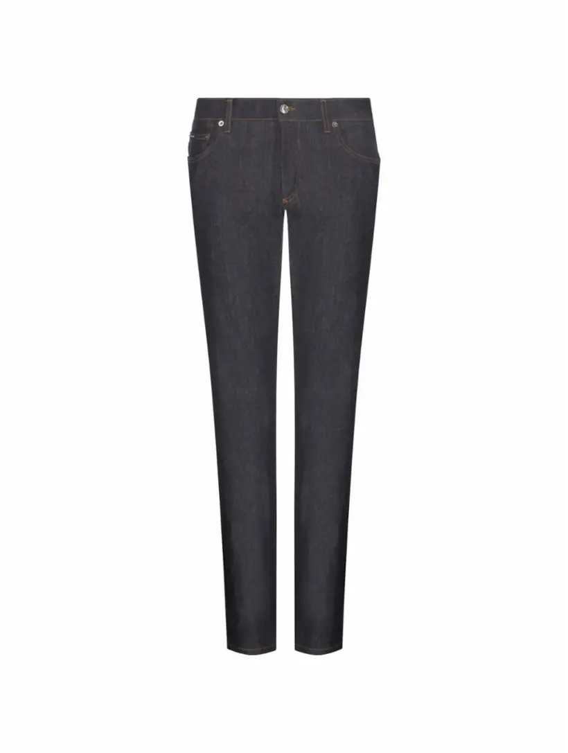 

Зауженные джинсы с логотипом Dolce&Gabbana, тёмно-синий