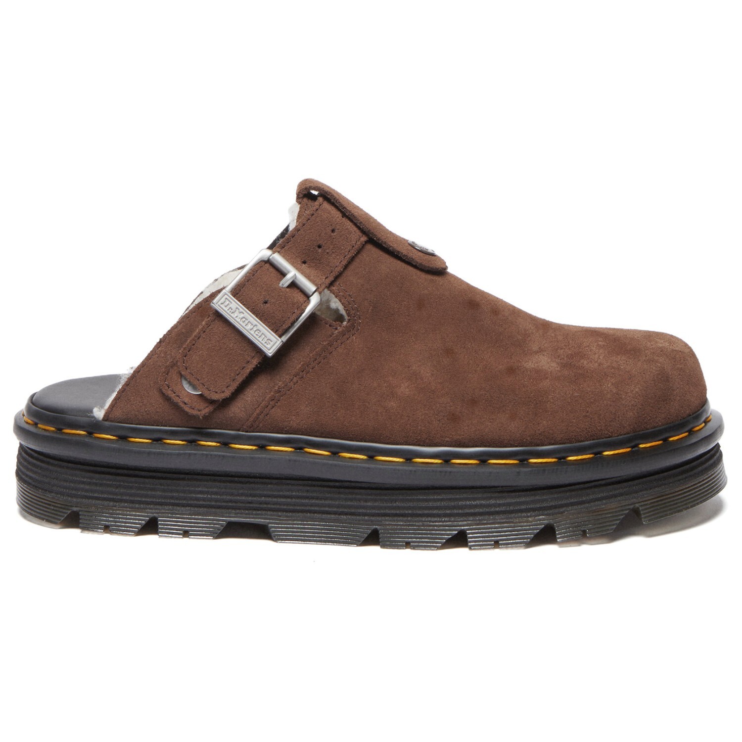 

Тапочки Dr. Martens Zebzag Mule WL Bronx Suede, цвет Dark Brown